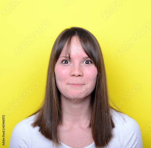 Portrait of girl blushing