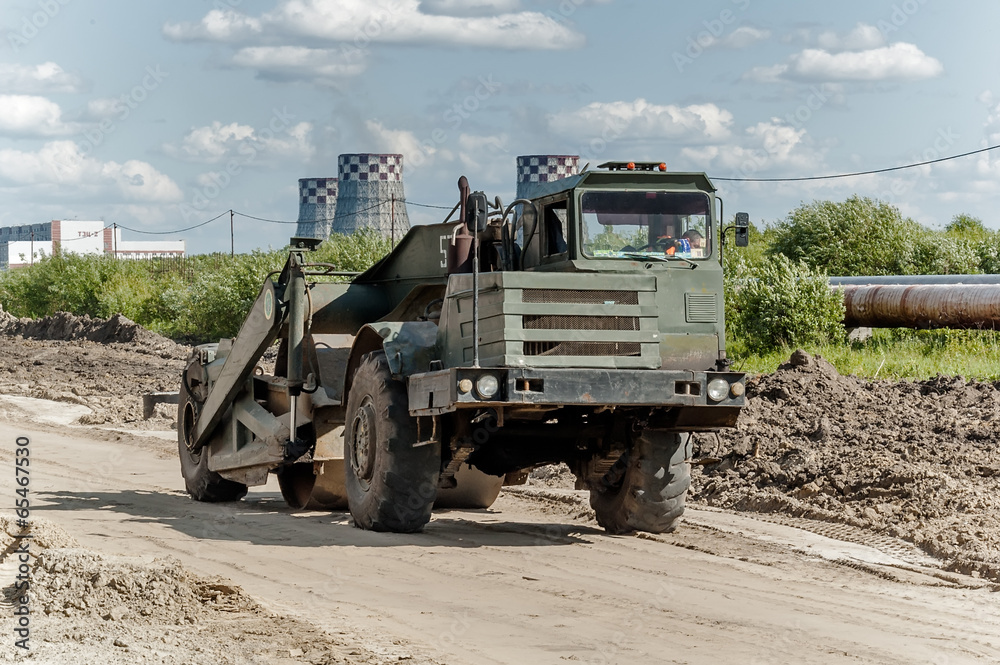 Obraz premium Road construction process