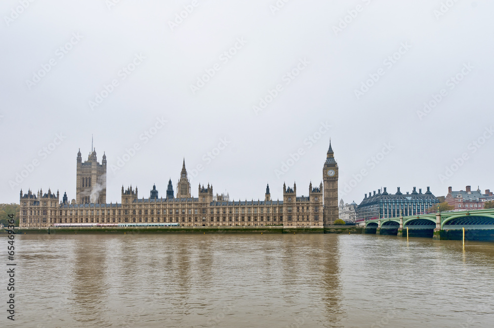 Houses of Parliament at London, England