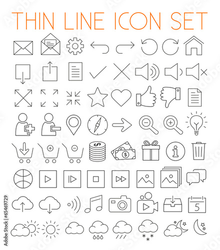 Thin Line Vector Icons