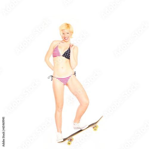 Sakter Girl im Stars and Stripes Bikini photo