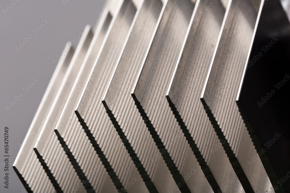 Metal stripped radiator closeup picture