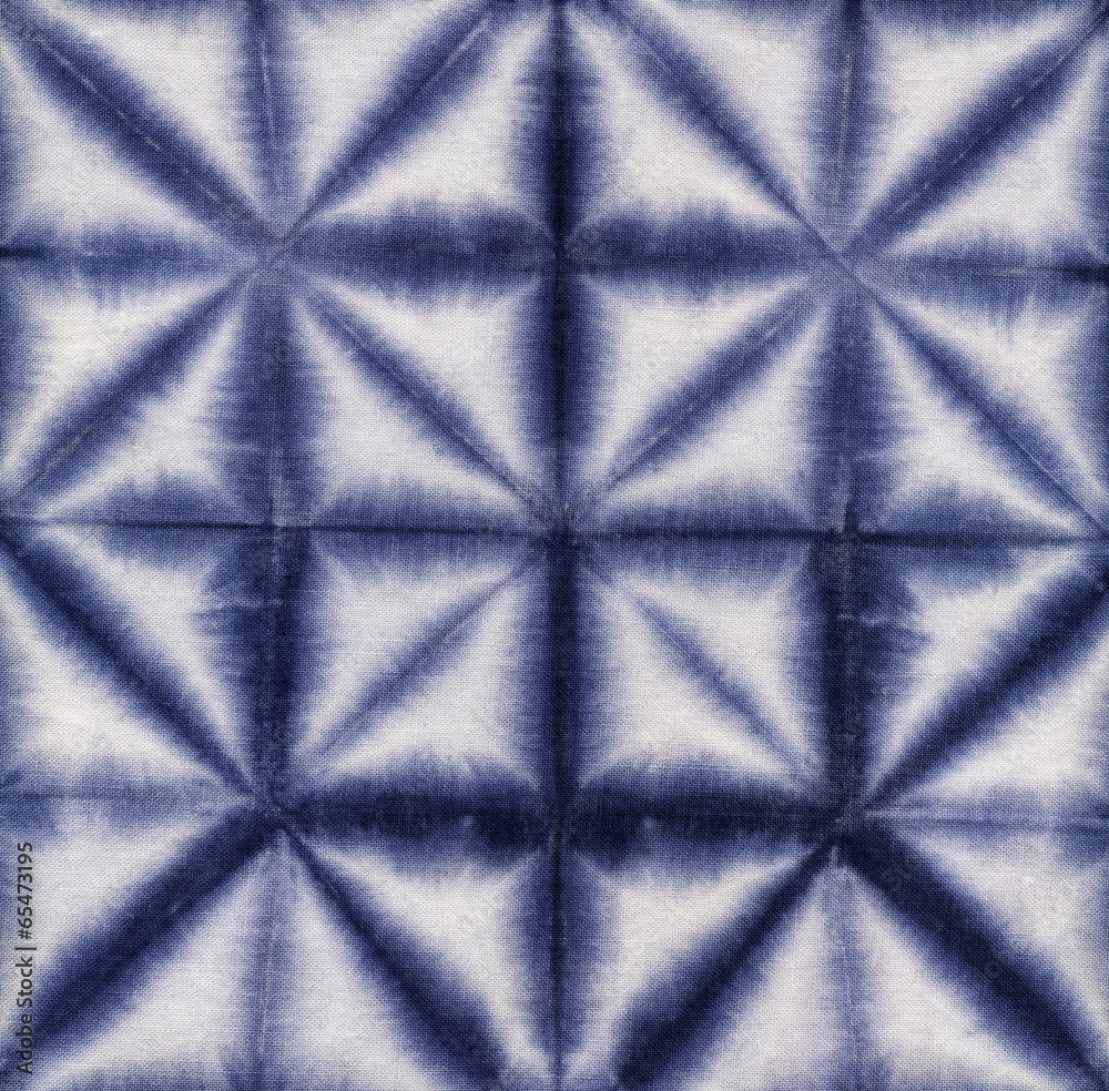 Fototapeta premium Material dyed batik. Shibori