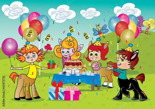 Ilustracja dla dzieci urodziny