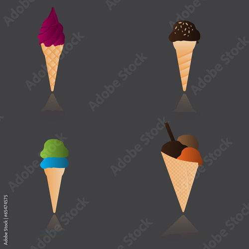 ice cream types eps10