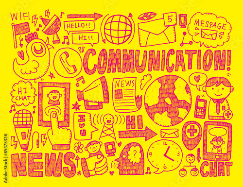 doodle communication background