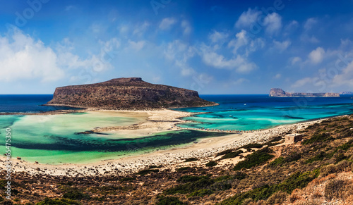 Balos lagoon, Crete island, Greece photo