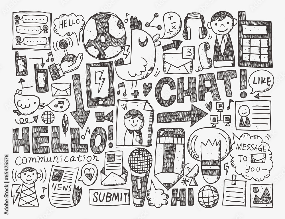 doodle communication background