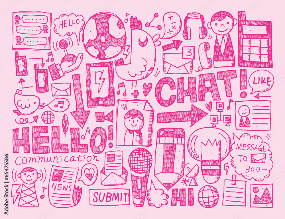 doodle communication background