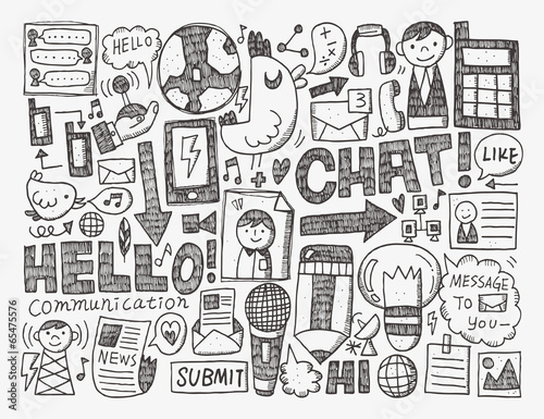 doodle communication background
