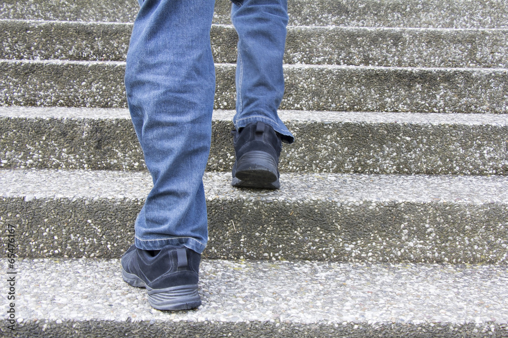 Climbing up stairs Climbing up stairs