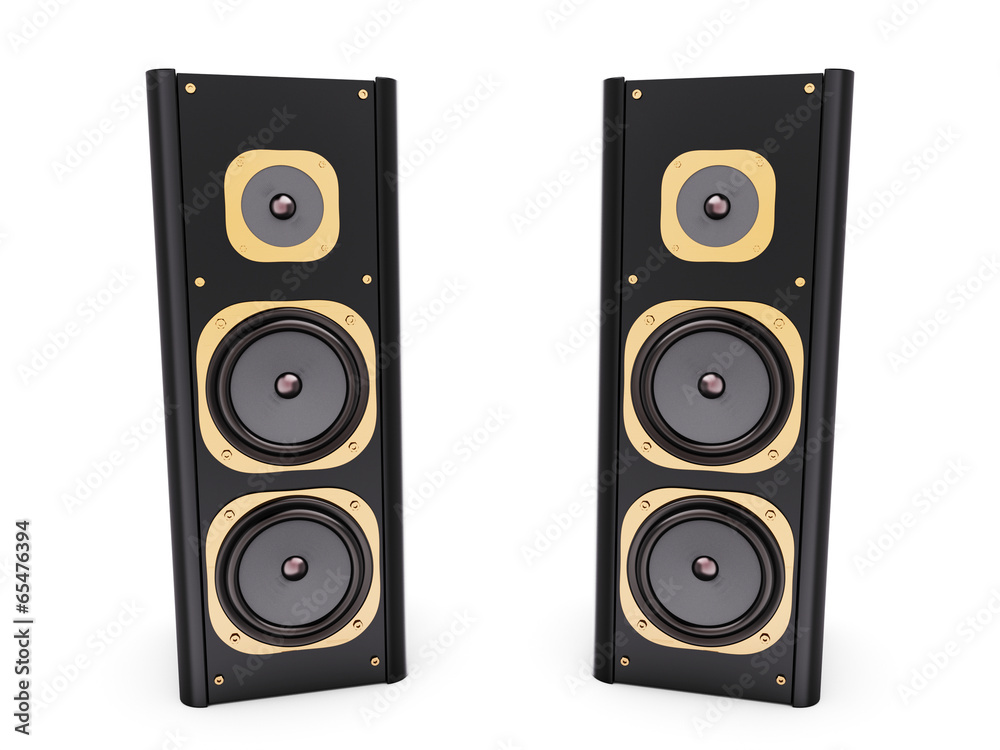 Fototapeta premium Two audio speakers