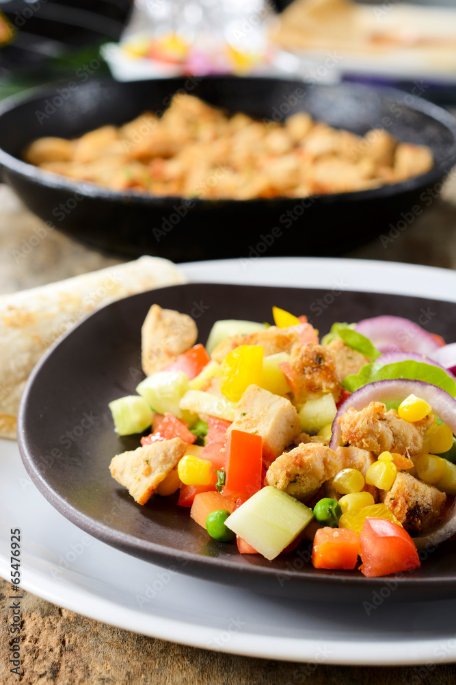 Chicken salad with vegetables Chicken salad with vegetables