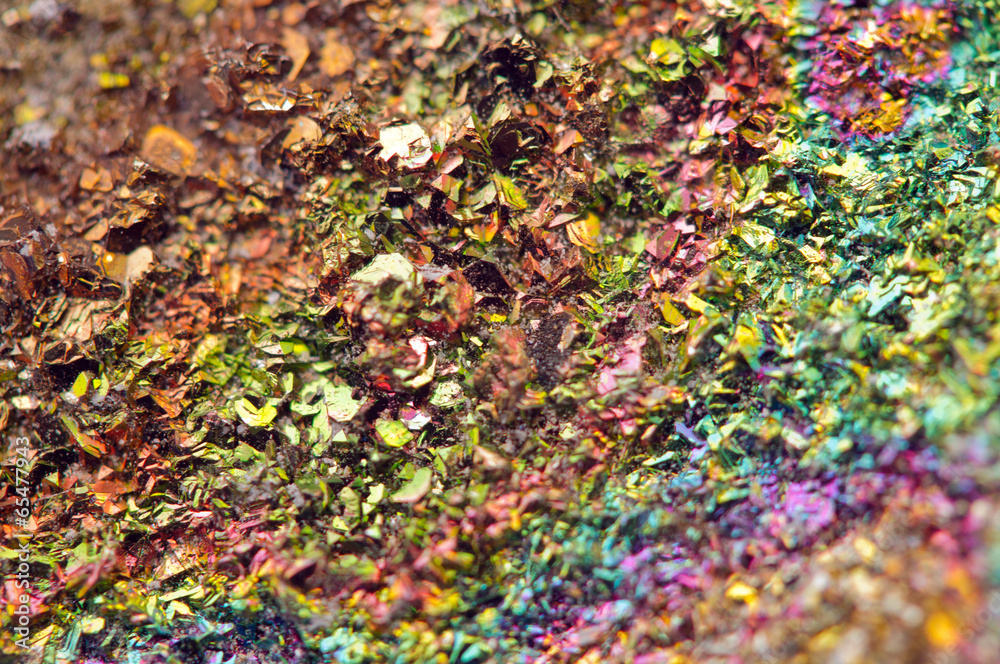 Fantastic background, magic of a stone, rainbow in metal rock Fantastic background, magic of a stone, rainbow in metal rock