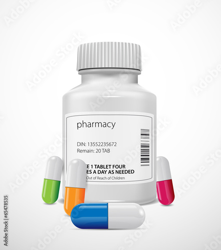 Bottle and pills