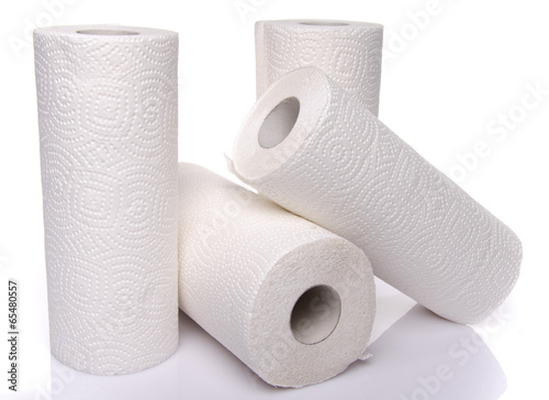 Rolls of paper towels