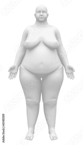 Obese Anatomy Female Figure - Front view