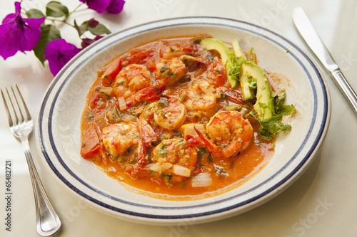 Mexican style cooked shrimp, camerones picados