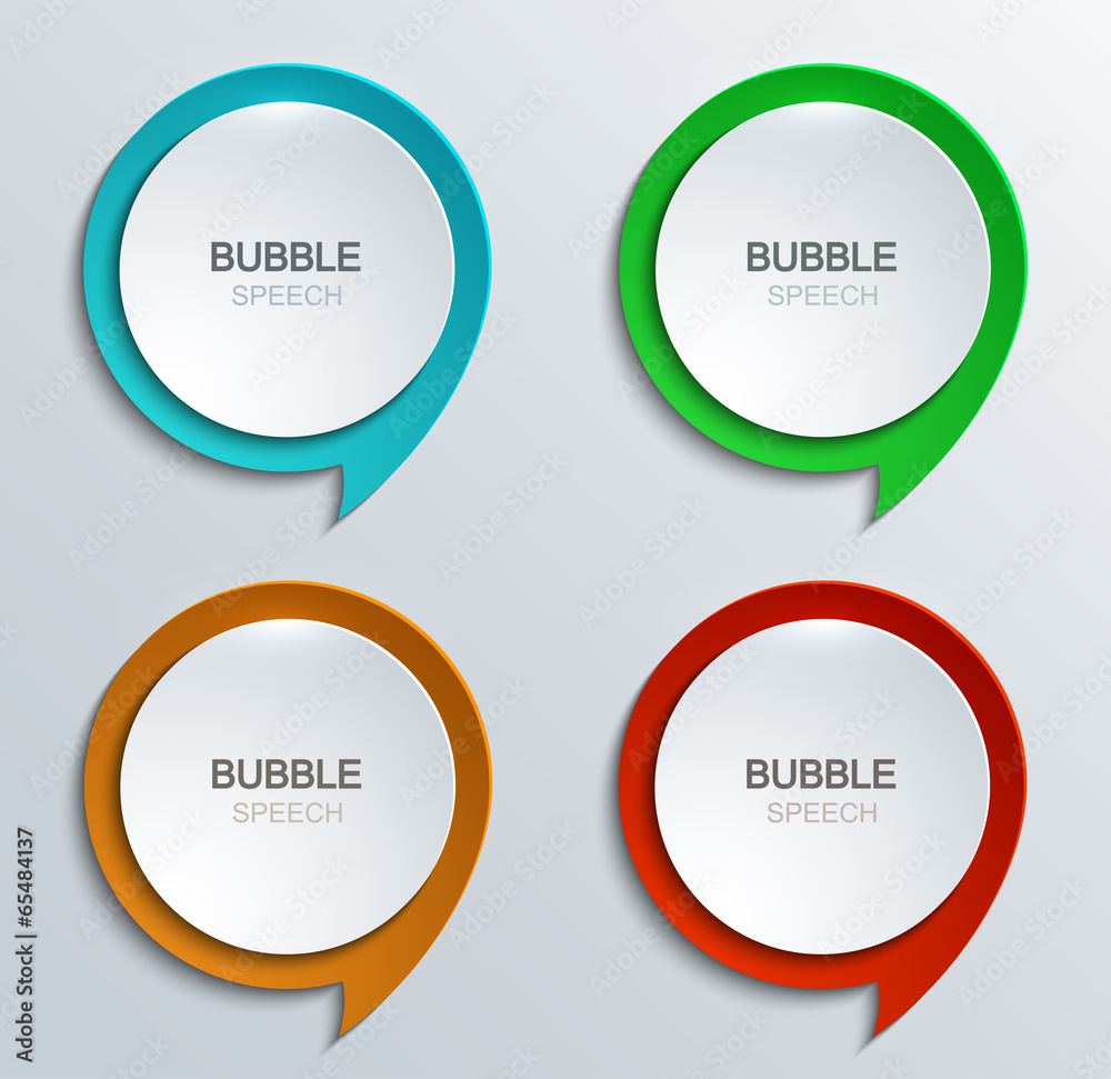 Vector modern bubble speech icons set. Vector modern bubble speech icons set.