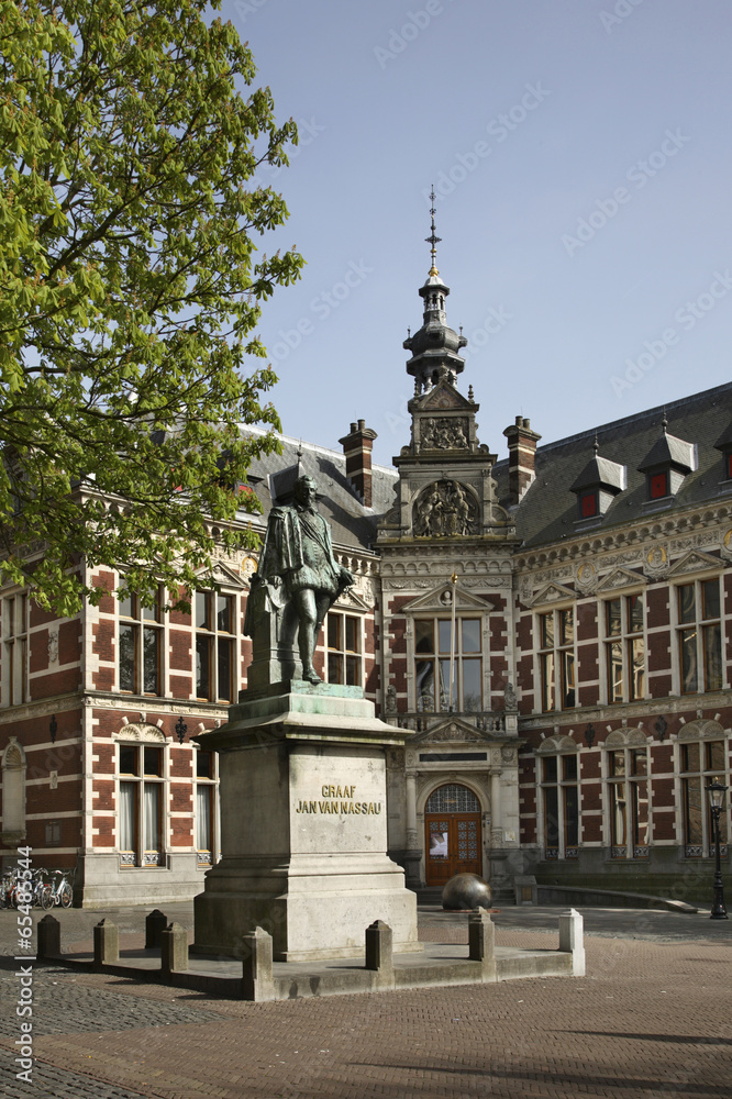 Statue of Earl Jan Van Nassau In Front of University