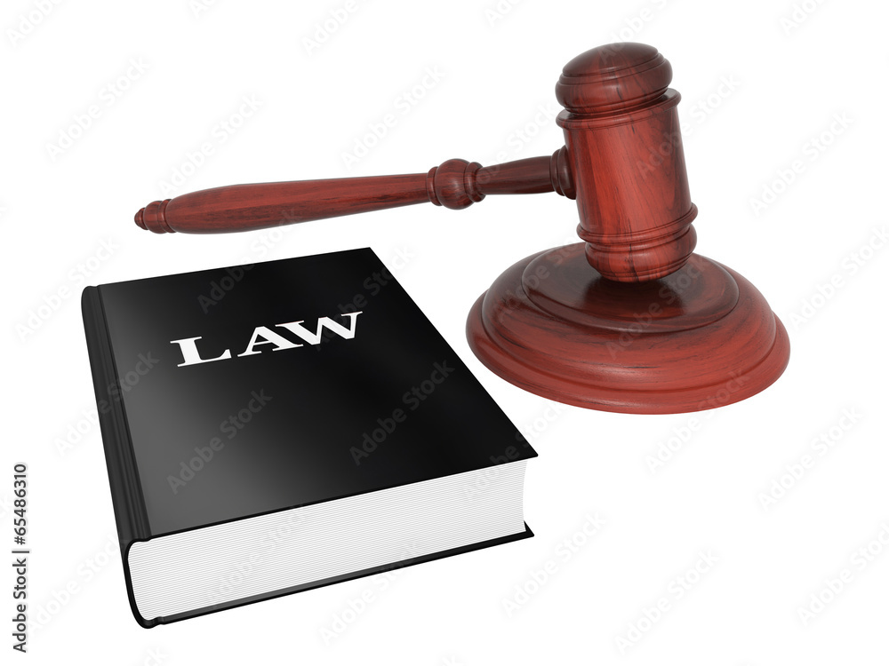 Gavel and law book