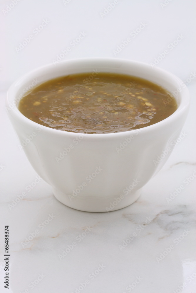 Artisan home made tomatillo sauce Artisan home made tomatillo sauce