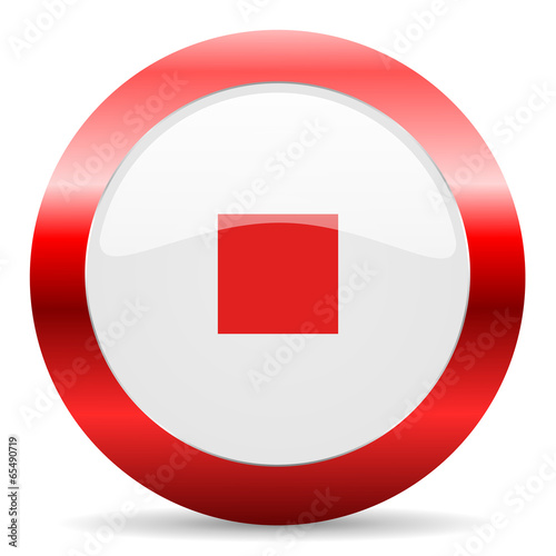Free Download stop glossy web icon - GFXLoad