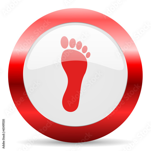 foot glossy web icon