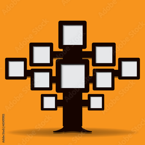 Retro tree frame,Infographic Modern Design template.EPS 10