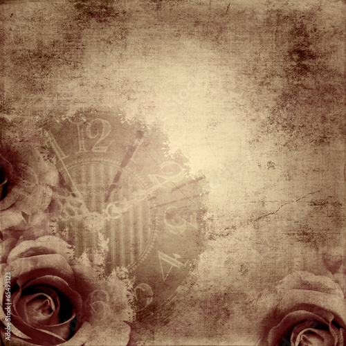 vintage texture background with watch (time)
