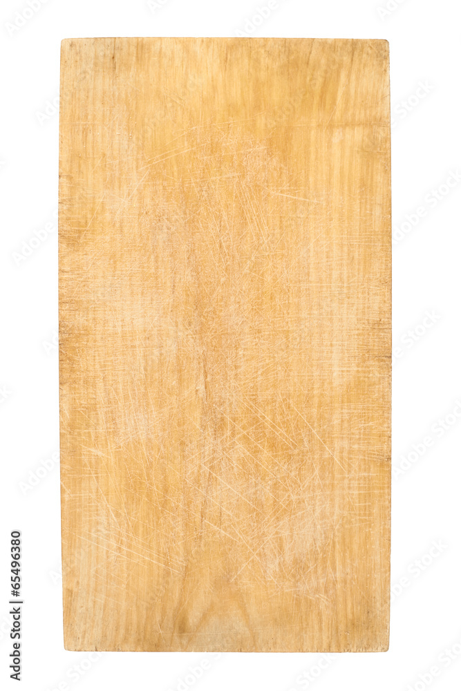 Naklejka premium Used wooden cutting board