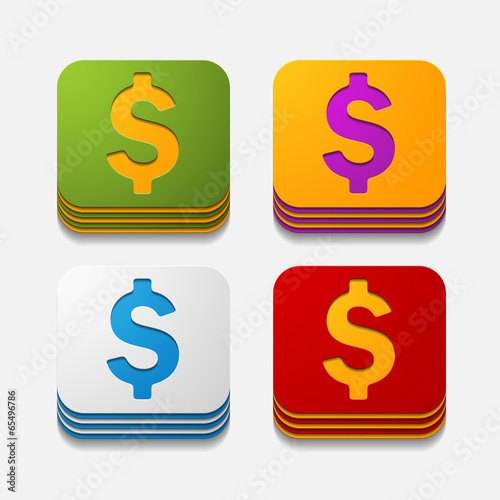 square button: money
