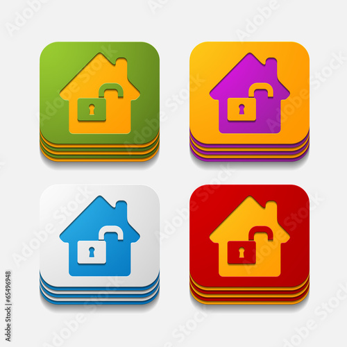 square button: house