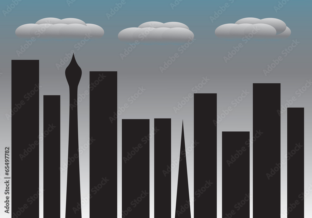 CityScape with Clouds CityScape with Clouds