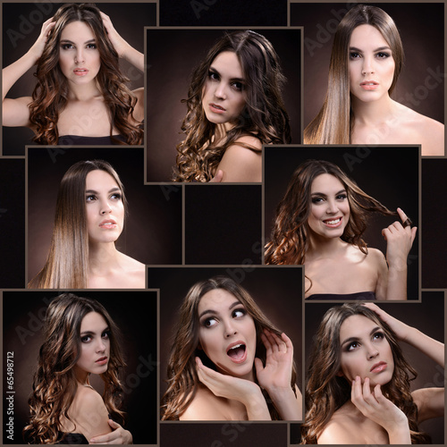 Fashion hairstyle collage