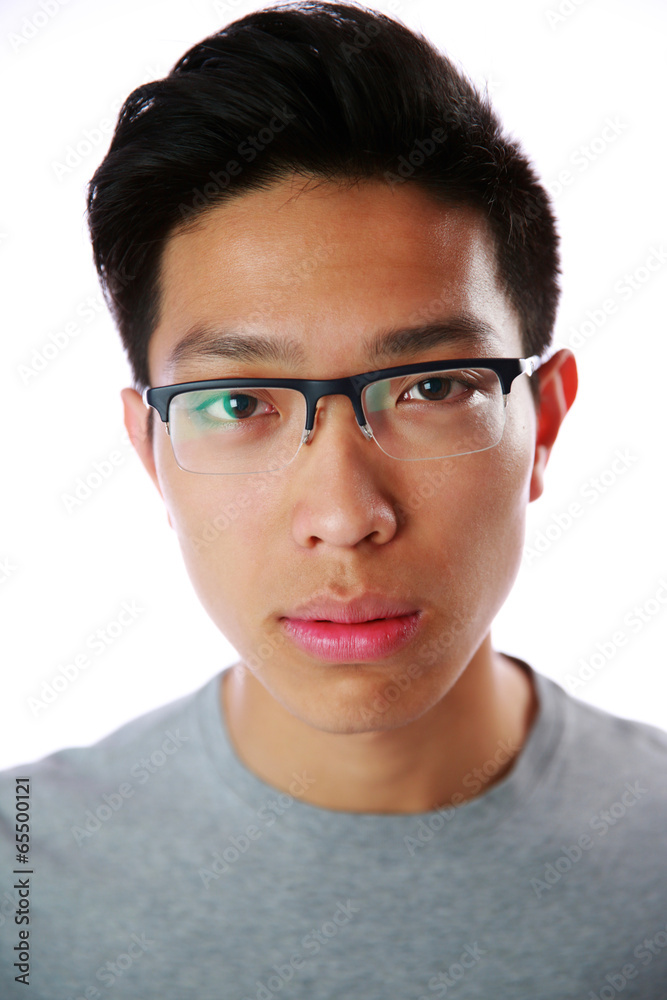Portrait of a handsome asian man in glasses Portrait of a handsome asian man in glasses