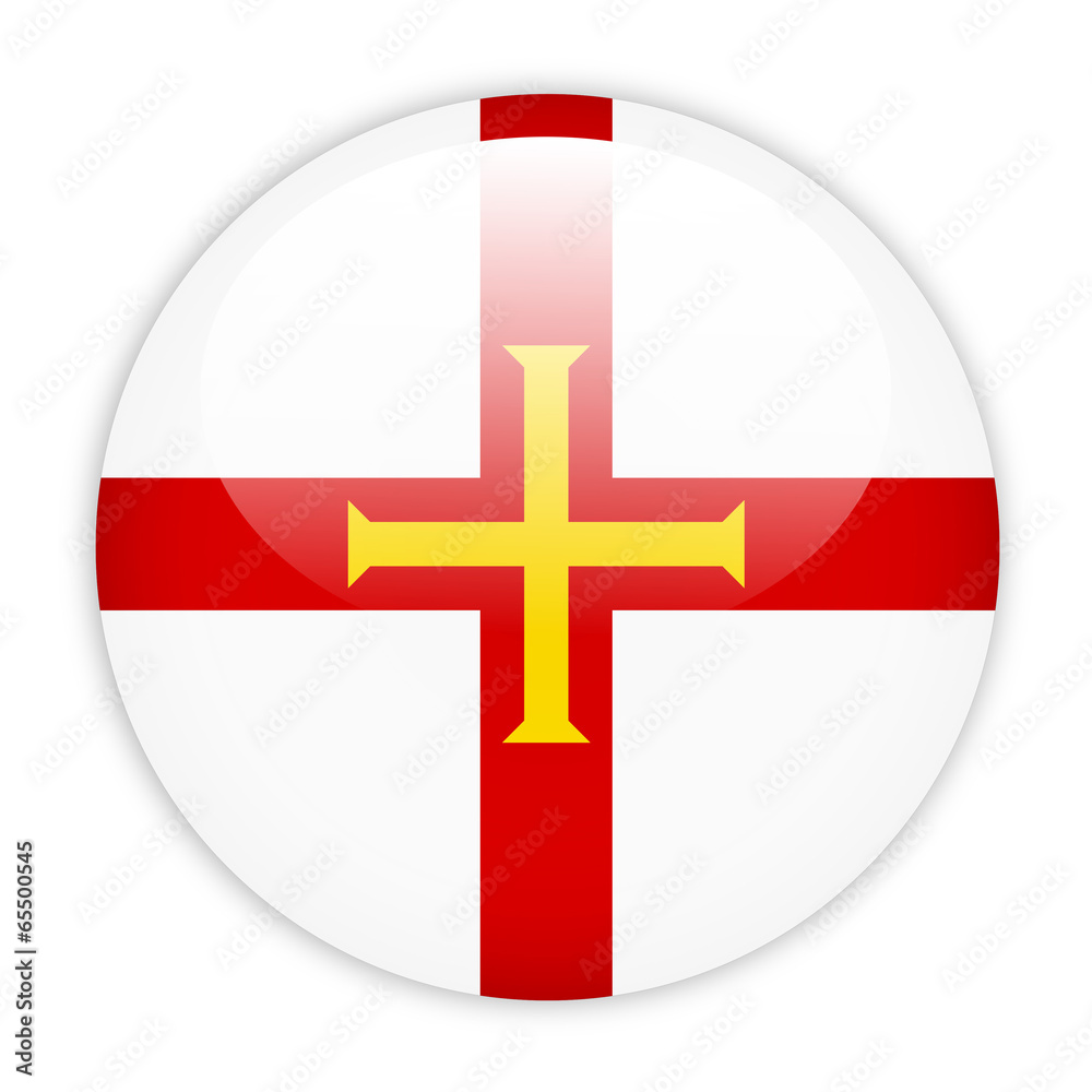 Obraz premium Guernsey flag button