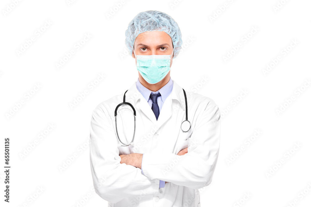Male surgeon with face mask Male surgeon with face mask