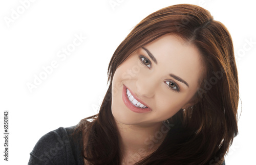 Young casual woman style. Studio portrait