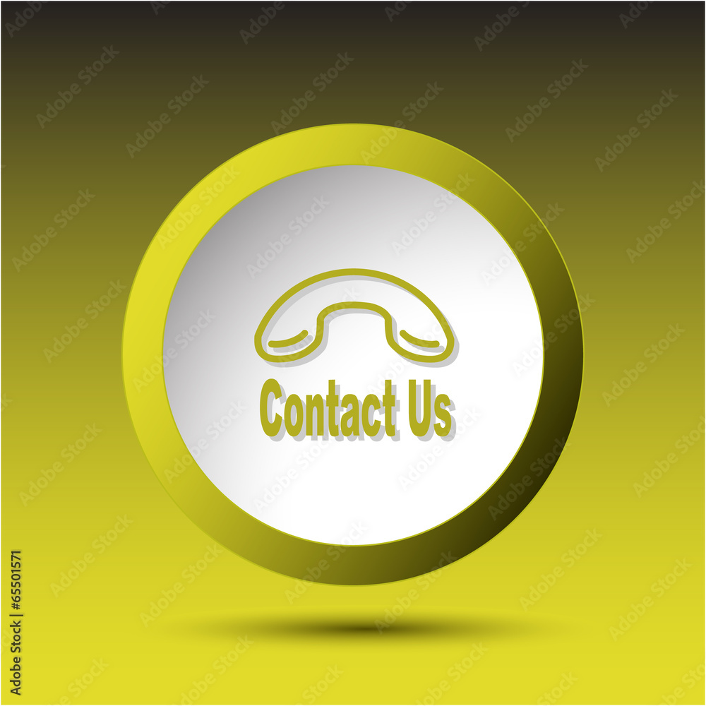 Contact us. Plastic button. Vector illustration. Contact us. Plastic button. Vector illustration.