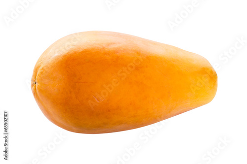 papaya isolated on white