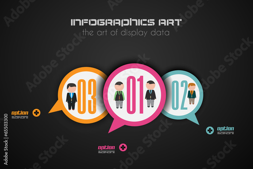Flat UI design concepts for unique infographics
