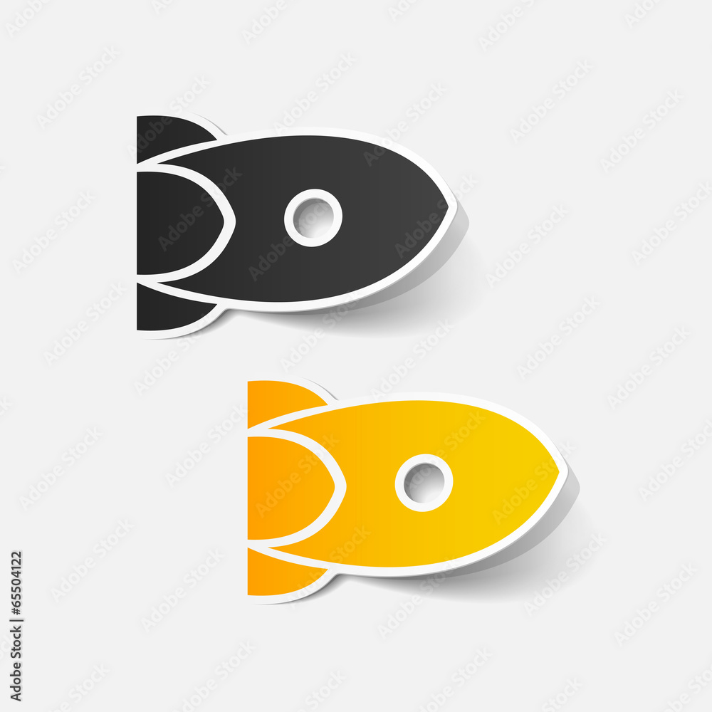 Obraz premium realistic design element: rocket