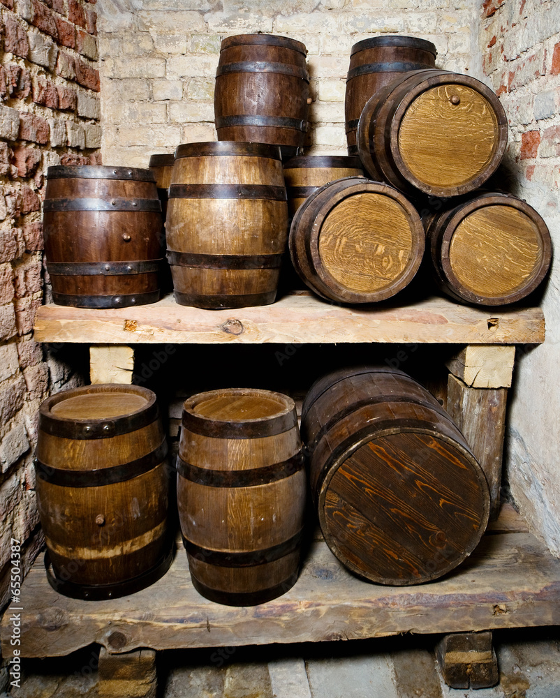 Old wine cellar with tuns