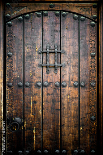 Ancient wooden door