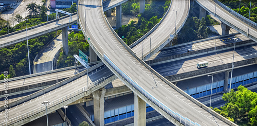 Fotografie, Obraz city overpass in HongKong,Asia China
