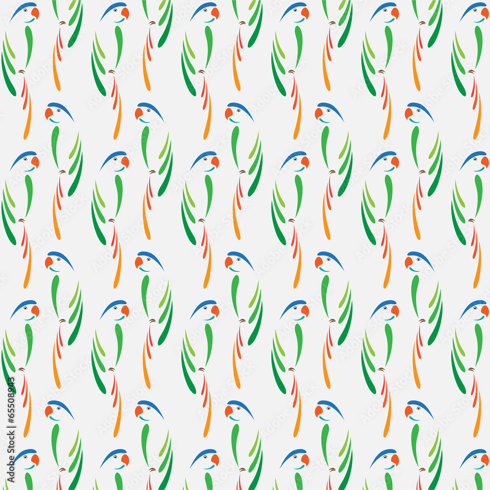Seamless wallpaper parrot Seamless wallpaper parrot