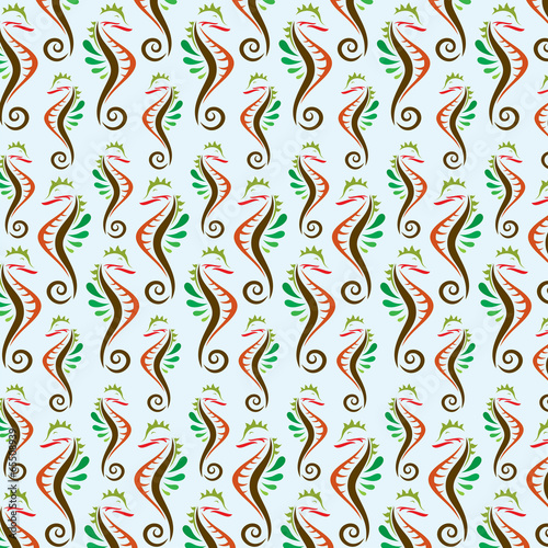 Seamless wallpaper sea horse