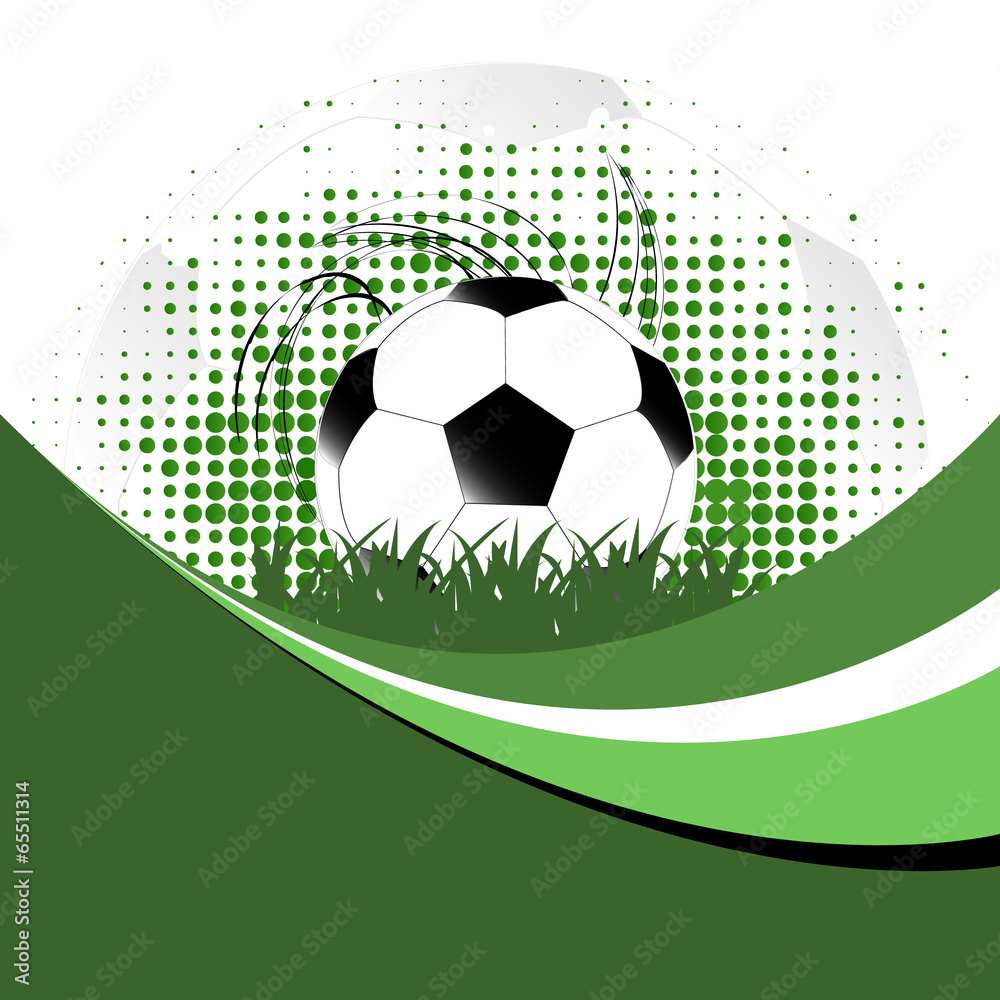 Obraz premium Abstract vector background with soccer ball