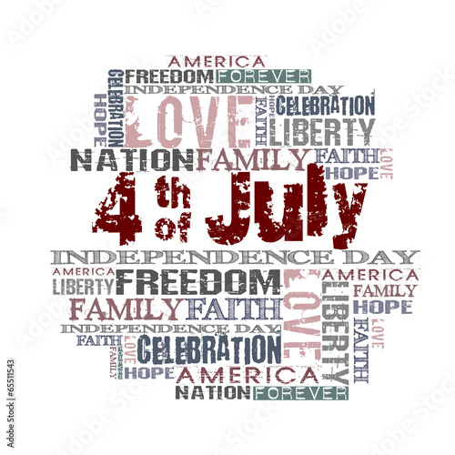 Plakat 4 lipca Szczęśliwego dnia niepodległości